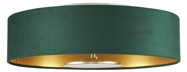 Plafoniera moderna in velluto verde con LED dimmerabile a 3 livelli - Bredow