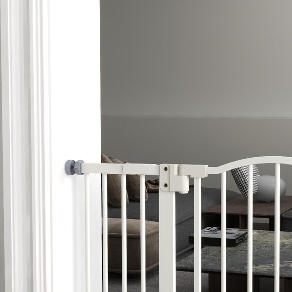 AllMyPets Cancellino per Cani Estensibile Senza Viti Regolabile da 74-100 cm Alto 78 cm in Metallo colore Bianco - 46R7WT