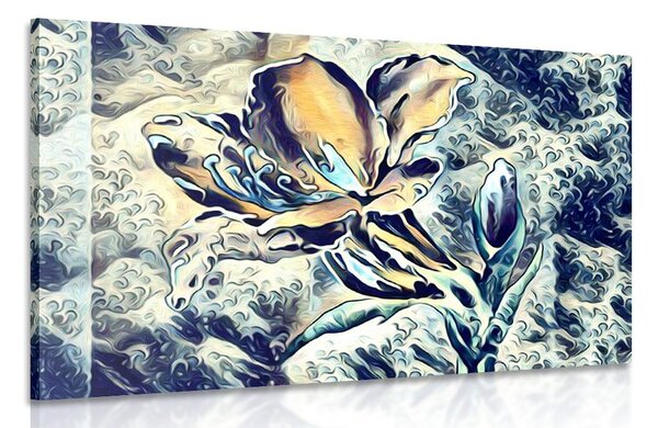 Quadro su tela – Fiore artistico astratto
