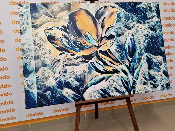 Quadro su tela – Fiore artistico astratto
