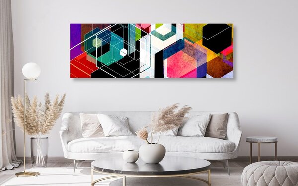Quadro su tela – Ornamento geometrico multicolore