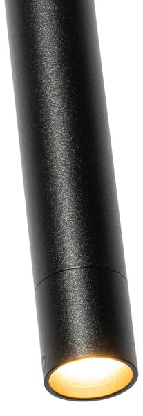 Sistema di illuminazione a binario moderno con 5 luci a sospensione nero 1 fase - Iconic Frini