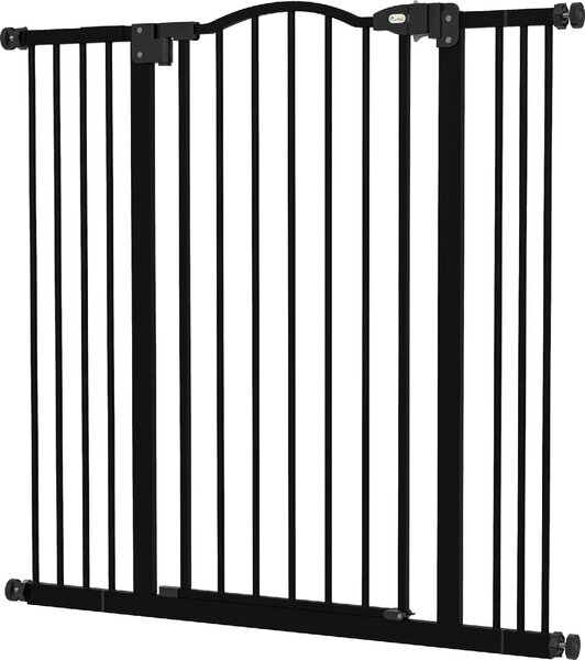 AllMyPets Cancellino per Cani Estensibile Senza Viti Regolabile da 74-100 cm in Metallo colore Nero - 99U3BK