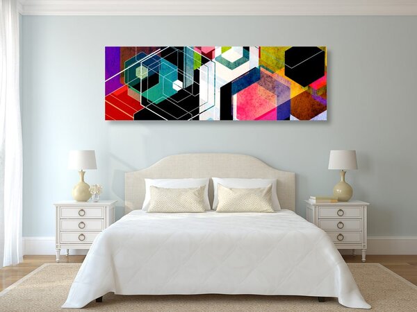 Quadro su tela – Ornamento geometrico multicolore