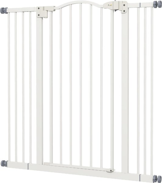 AllMyPets Cancellino per Cani Estensibile Senza Viti Regolabile da 74-100 cm in Metallo colore Bianco - 99T3WT