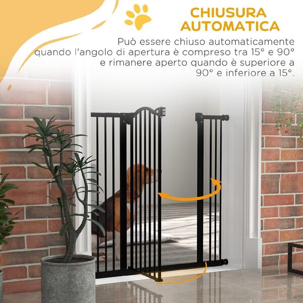 AllMyPets Cancellino per Cani Estensibile Senza Viti Regolabile da 74-100 cm in Metallo colore Nero - 99U3BK