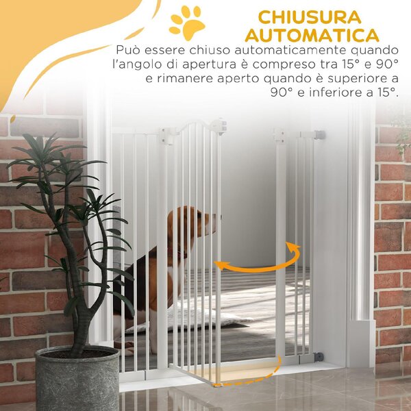 AllMyPets Cancellino per Cani Estensibile Senza Viti Regolabile da 74-100 cm in Metallo colore Bianco - 99T3WT
