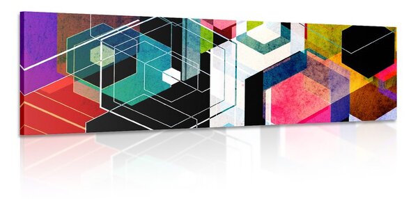 Quadro su tela – Ornamento geometrico multicolore
