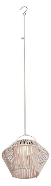 Lampada da tavolo bohémien beige con LED dimmerabile a 3 livelli IP54 ricaricabile a energia solare - Duco