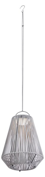Lampada da tavolo bohémien grigia con LED dimmerabile a 3 livelli IP54 ricaricabile a energia solare - Duca