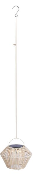 Lampada da tavolo bohémien beige con LED dimmerabile a 3 livelli IP54 ricaricabile a energia solare - Duco