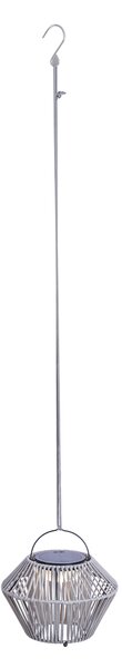 Lampada da tavolo bohémien grigia con LED dimmerabile a 3 livelli IP54 ricaricabile a energia solare - Duco