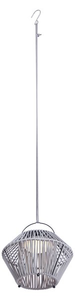 Lampada da tavolo bohémien grigia con LED dimmerabile a 3 livelli IP54 ricaricabile a energia solare - Duco