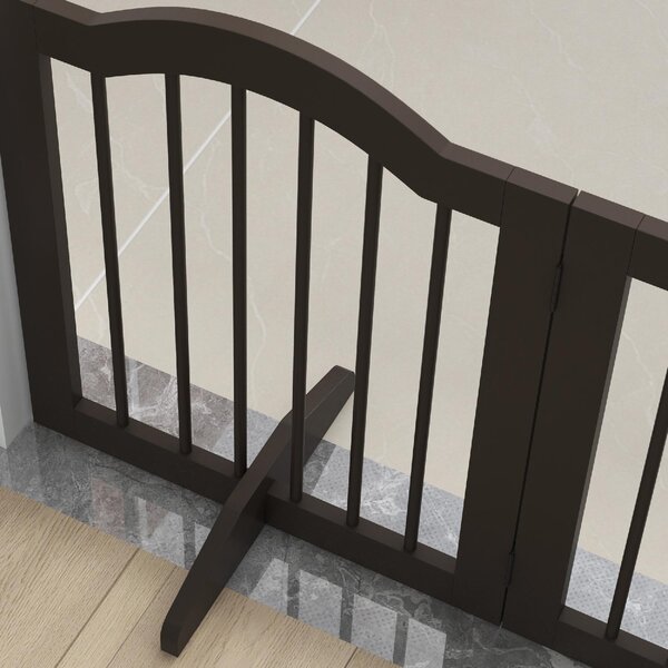 AllMyPets Cancellino per Cani Pieghevole a 3 Sezioni in Legno 154.5x29.5x61cm colore Caff - K588CF