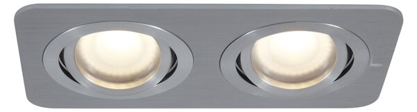 Set di 6 faretti da incasso arrotondati color canna di fucile GU10 50mm regolabili IP44 2 luci - Alberto