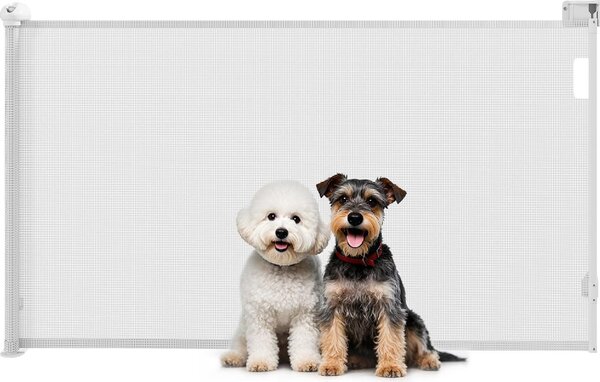 AllMyPets Cancellino per Cani Piccoli Estensibile 0-144 cm e Retrattile con Blocco Automatico colore Bianco - WTEF242