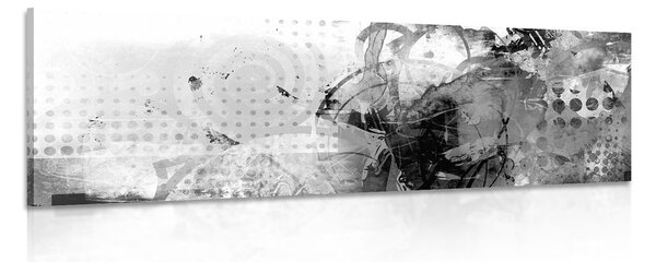 Quadro su tela – Pittura grafica in bianco e nero
