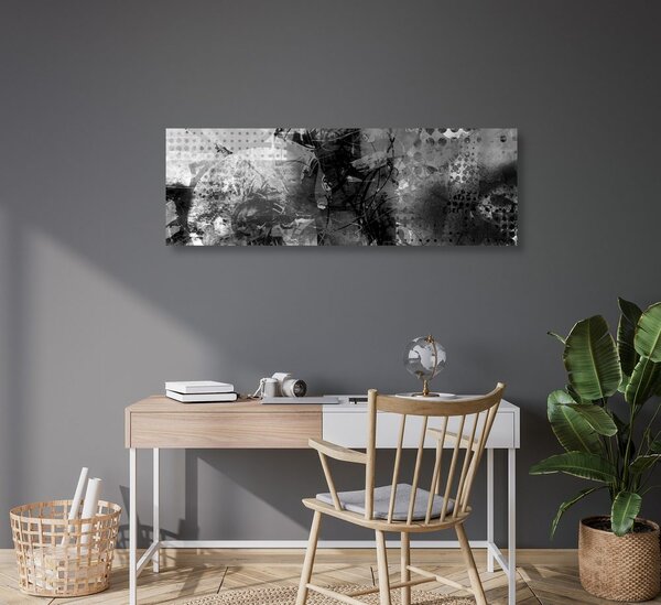 Stampa su tela – Pittura mediatica moderna in bianco e nero