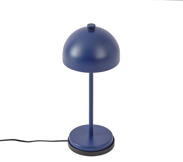 Lampada da tavolo blu con LED IP54 ricaricabile con stazione di ricarica - Squirrel