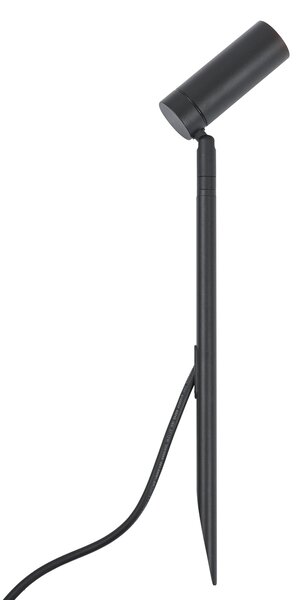 Faretto a picchetto nero 40cm incl. LED regolabile IP65 incl. cavo e spina - Carl