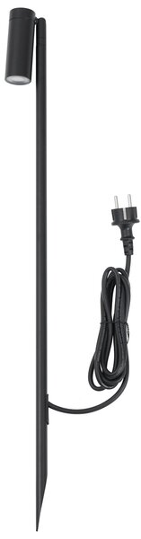 Faretto nero 80cm incl. LED orientabile IP65 incl. cavo e spina - Carl