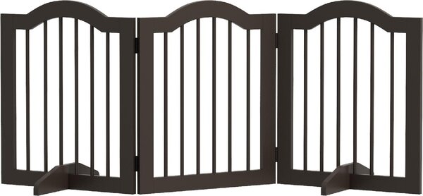 AllMyPets Cancellino per Cani Pieghevole a 3 Sezioni in Legno 154.5x29.5x61cm colore Caff - K588CF