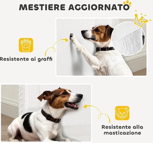 AllMyPets Cancellino per Cani Piccoli Estensibile 0-144 cm e Retrattile con Blocco Automatico colore Bianco - WTEF242