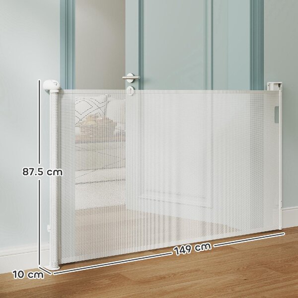 AllMyPets Cancellino per Cani Piccoli Estensibile 0-144 cm e Retrattile con Blocco Automatico colore Bianco - WTEF242