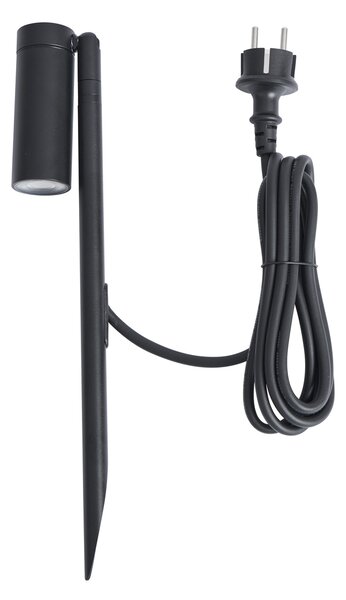 Faretto a picchetto nero 40cm incl. LED regolabile IP65 incl. cavo e spina - Carl