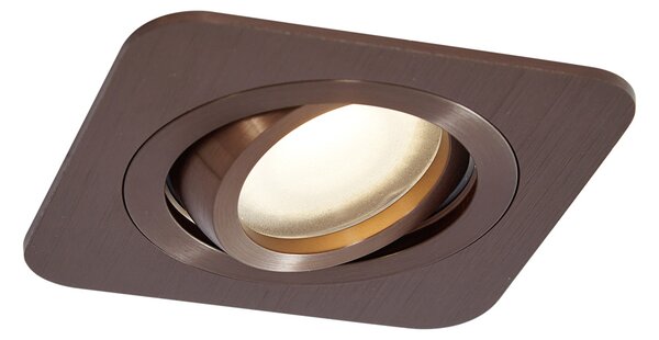 Set di 6 faretti da incasso arrotondati bronzo scuro GU10 50mm IP44 - Alberto