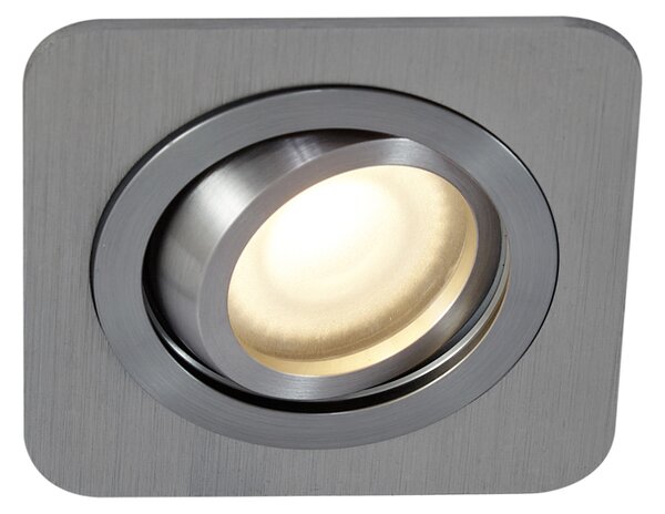 Set di 6 faretti da incasso arrotondati color canna di fucile GU10 50mm regolabili IP44 - Alberto