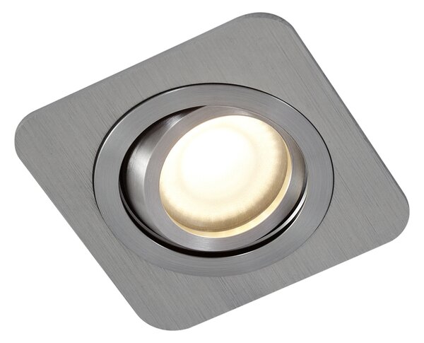 Set di 6 faretti da incasso arrotondati color canna di fucile GU10 50mm regolabili IP44 - Alberto