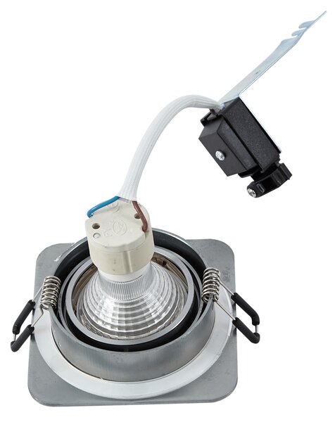 Set di 6 faretti da incasso arrotondati color canna di fucile GU10 50mm regolabili IP44 - Alberto