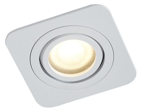 Set di 6 faretti da incasso arrotondati bianchi GU10 50mm orientabili e inclinabili IP44 - Alberto