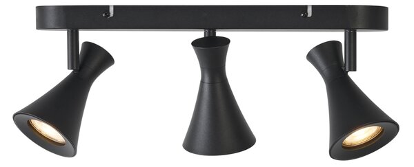 Faretto da soffitto moderno nero a 3 luci regolabile - Triangle