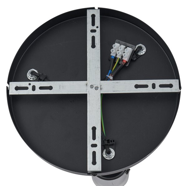 Faretto da soffitto color canna di fucile rotondo a 3 luci ruotabile e regolabile - Drain