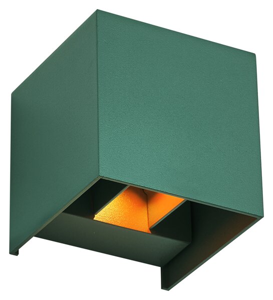 Lampada da parete per esterni verde scuro con LED IP54 - Edwin