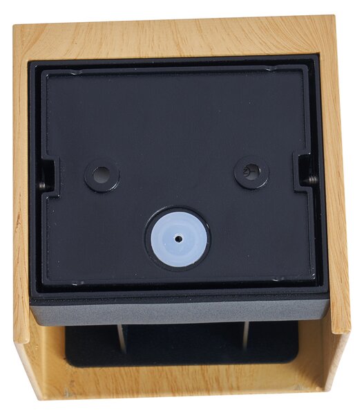 Applique da esterno scandinava con stampa legno con LED IP54 - Edwin