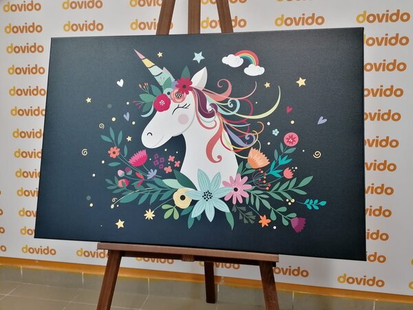 Stampa su tela – Unicorno carino