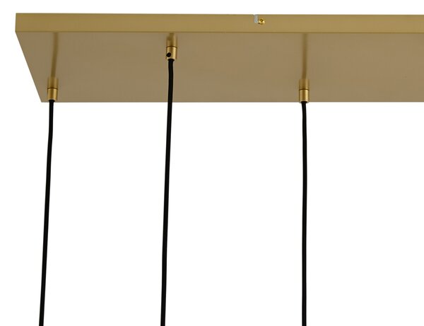 Lampada a sospensione Art Déco oro con vetro arcobaleno 8 luci - Sandra