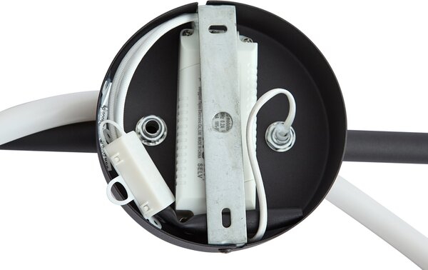 Plafoniera moderna nera con LED dimmerabile a 3 livelli - Keri