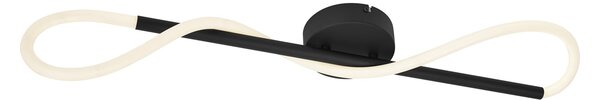 Plafoniera moderna nera con LED dimmerabile a 3 livelli - Keri