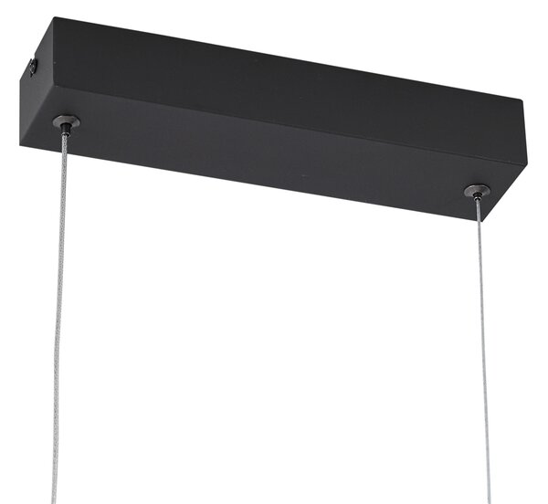 Lampada a sospensione moderna nera con LED dimmerabile a 3 livelli - Twirl
