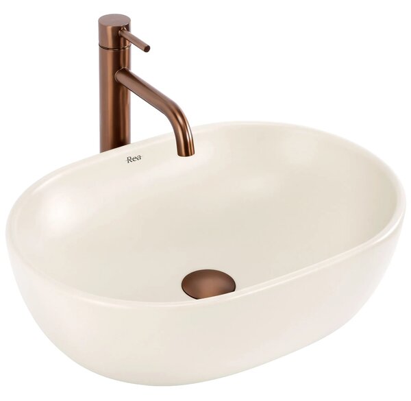 Lavabo da appoggio Rea Focus Creme
