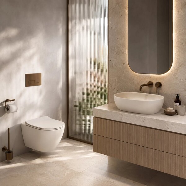 Lavabo da appoggio Rea Focus Creme