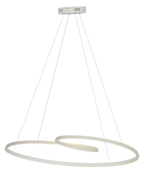 Lampada a sospensione scandinava beige 110 cm con LED dimmerabile a 3 livelli - Circuit