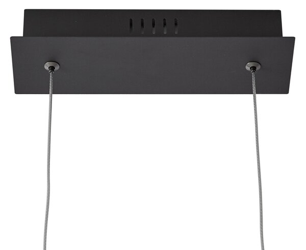 Lampada a sospensione di design nera 110 cm con LED dimmerabile a 3 livelli - Wokkel