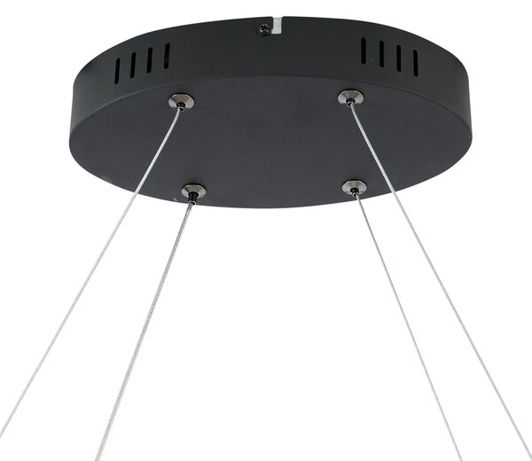 Lampada a sospensione scandinava nera 110 cm con LED dimmerabile a 3 livelli - Circuit