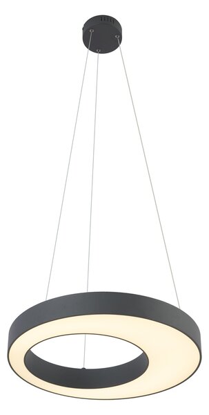 Lampada a sospensione moderna nera 50 cm con LED dimmerabile a 3 livelli - Organici