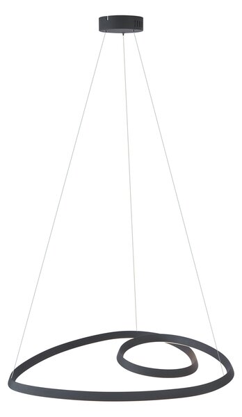 Lampada a sospensione scandinava nera 72 cm con LED dimmerabile a 3 livelli - Circuit